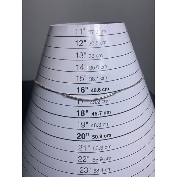 Womens Silver Tone Minimalist Bar Necklace - Picture 4 of 4